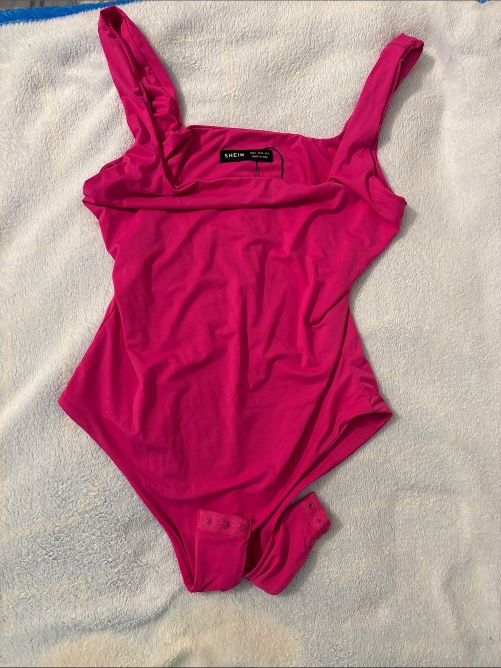 SHEIN Bright Fuchsia One-Piece Bodysuit